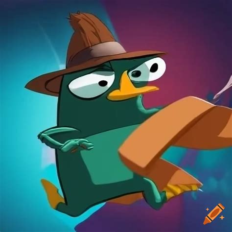 perry the platypus and doofenshmirtz|perry the platypus kicking.